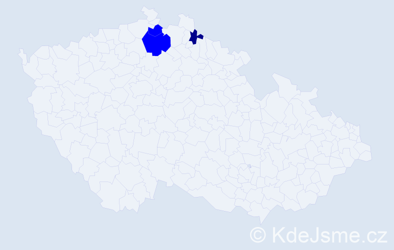 Příjmení: 'Knechtel', počet výskytů 7 v celé ČR