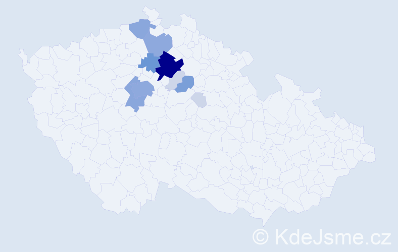 Příjmení: 'Manžel', počet výskytů 35 v celé ČR