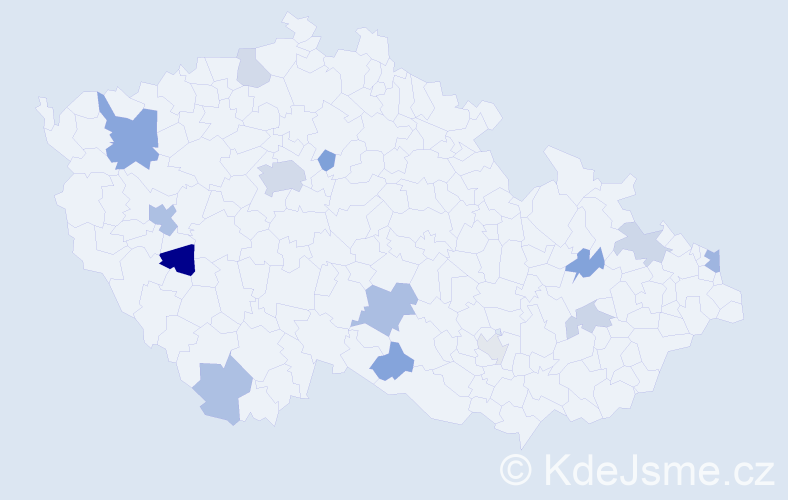 Příjmení: 'Fillo', počet výskytů 27 v celé ČR