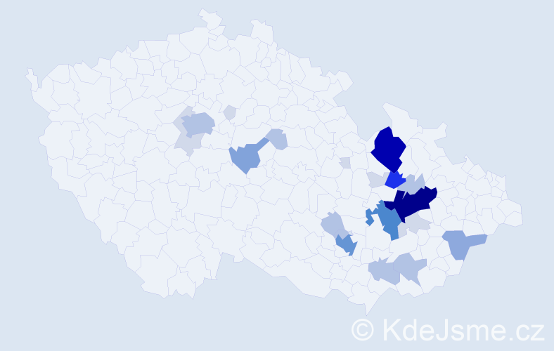 Příjmení: 'Talanda', počet výskytů 82 v celé ČR