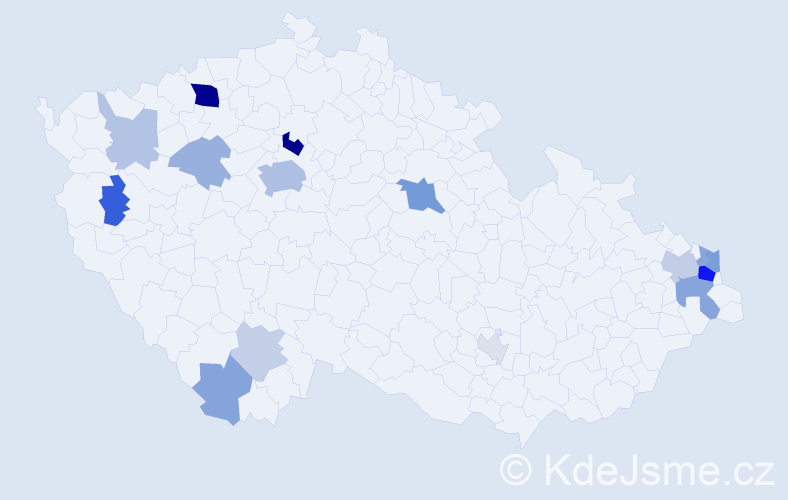 Příjmení: 'Mitka', počet výskytů 41 v celé ČR