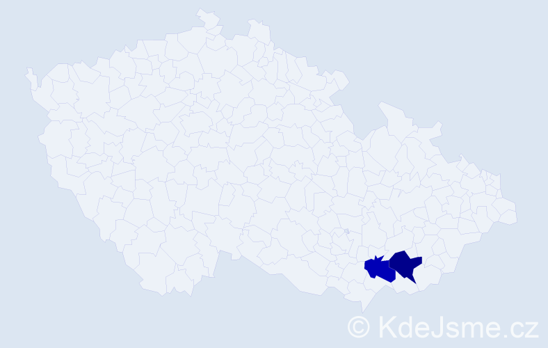 Příjmení: 'Jürglová', počet výskytů 5 v celé ČR