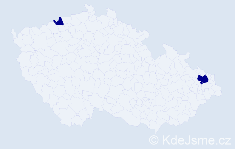 Příjmení: 'Mrella', počet výskytů 2 v celé ČR