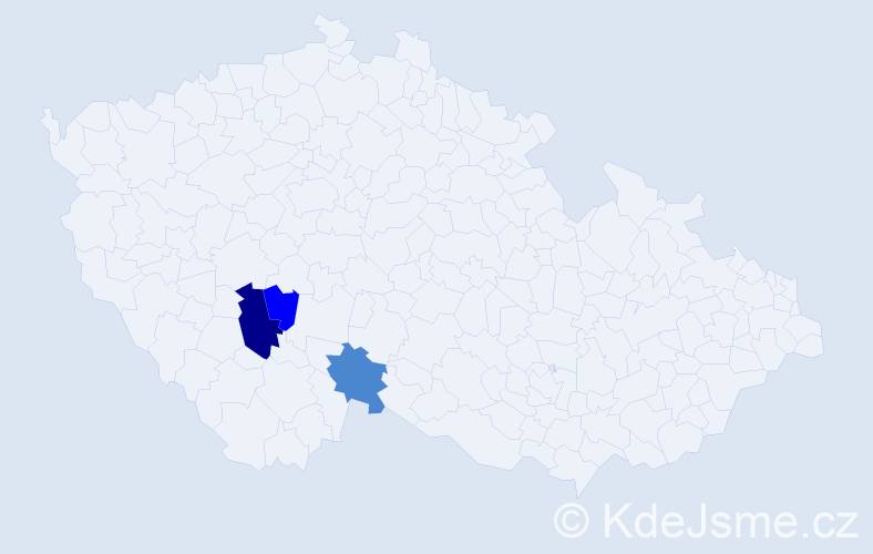 Příjmení: 'Patceltová', počet výskytů 6 v celé ČR