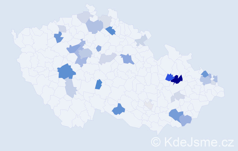 Příjmení: 'Bakošová', počet výskytů 79 v celé ČR