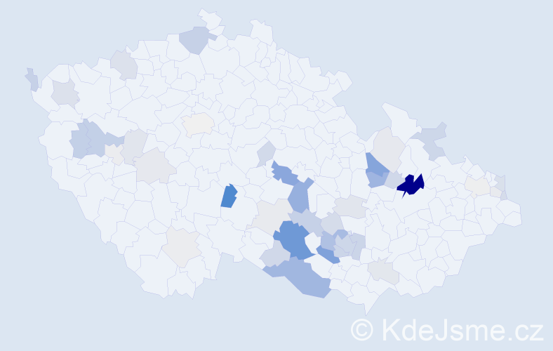 Příjmení: 'Vítámvás', počet výskytů 114 v celé ČR