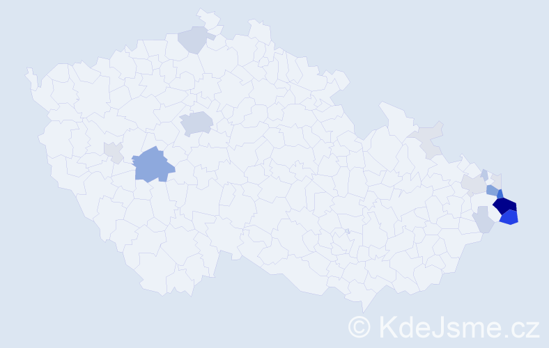 Příjmení: 'Goryl', počet výskytů 89 v celé ČR