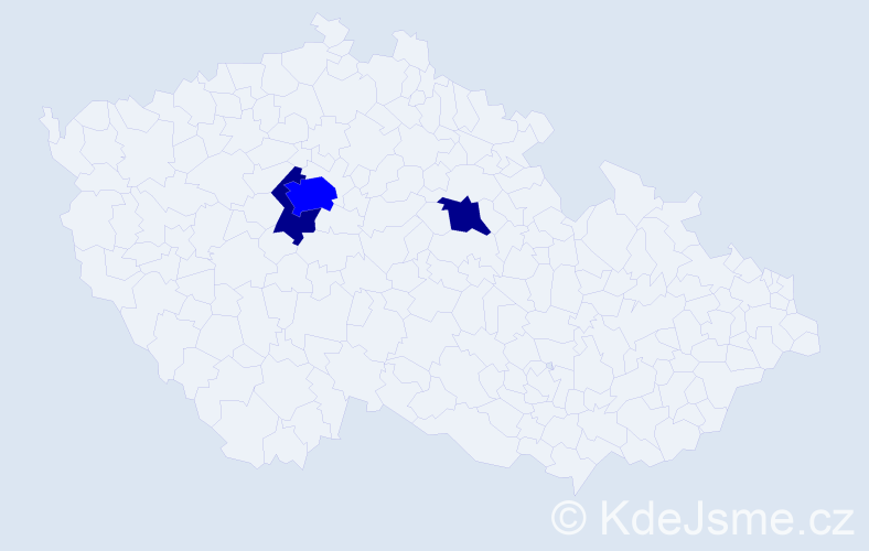 Příjmení: 'Cehulová', počet výskytů 5 v celé ČR