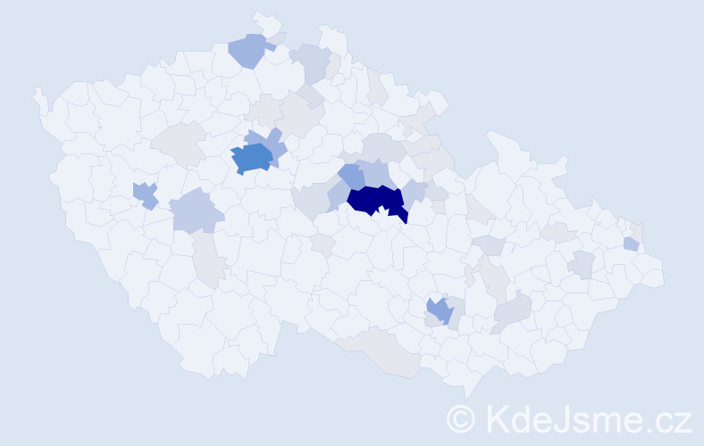 Příjmení: 'Urválková', počet výskytů 162 v celé ČR