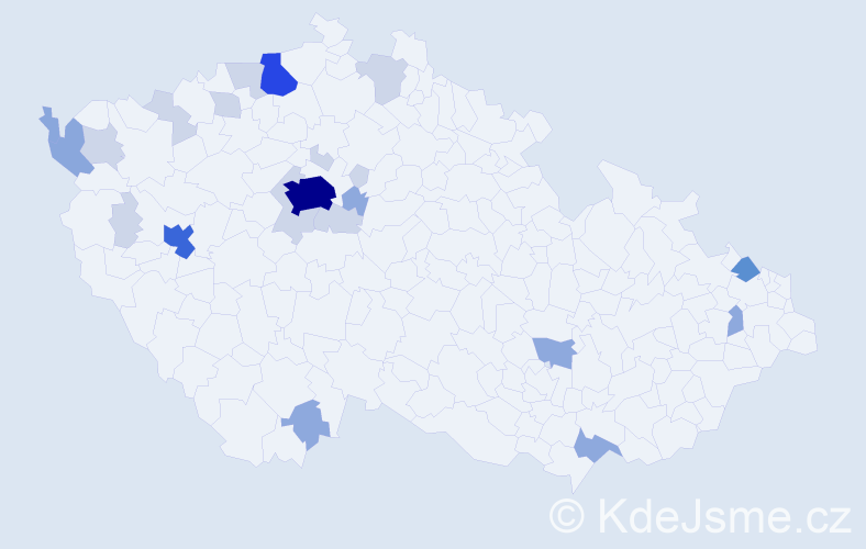 Příjmení: 'Bernhardtová', počet výskytů 63 v celé ČR