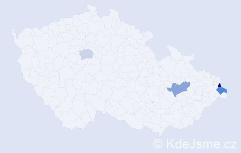 Příjmení: 'Díšková', počet výskytů 5 v celé ČR