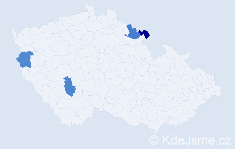 Příjmení: 'Holča', počet výskytů 11 v celé ČR