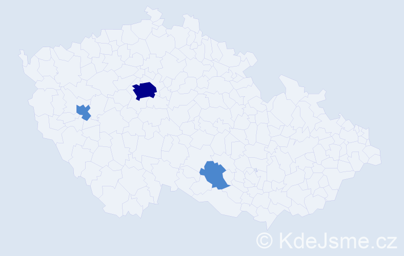 Příjmení: 'Telka', počet výskytů 5 v celé ČR