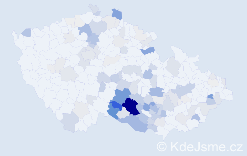 Příjmení: 'Zejda', počet výskytů 392 v celé ČR