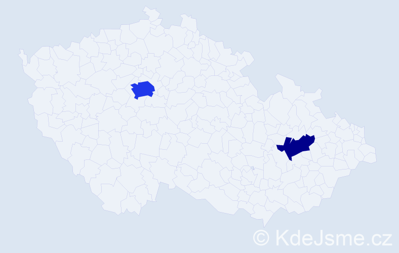 Příjmení: 'Rijksen', počet výskytů 5 v celé ČR