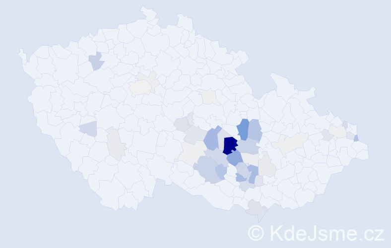 Příjmení: 'Kolbábek', počet výskytů 141 v celé ČR