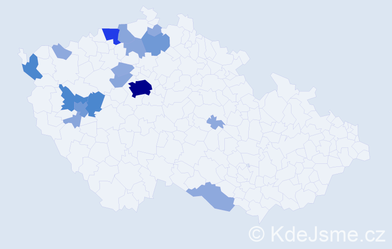 Příjmení: 'Dick', počet výskytů 46 v celé ČR