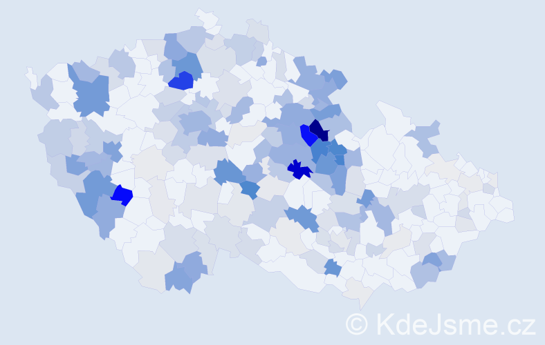 Příjmení: 'Zahálková', počet výskytů 666 v celé ČR