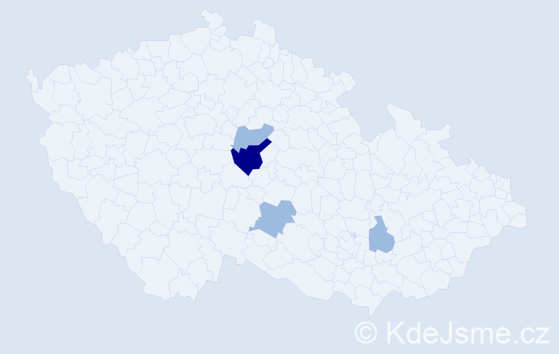 Příjmení: 'Krajbychová', počet výskytů 7 v celé ČR