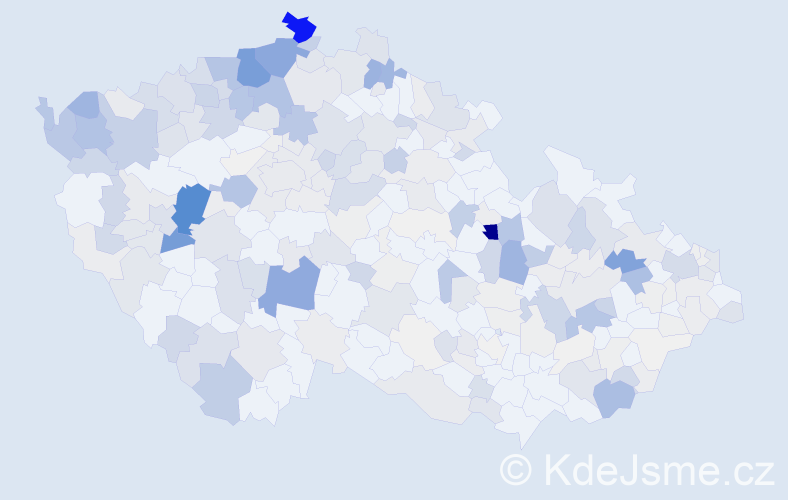 Příjmení: 'Miko', počet výskytů 1308 v celé ČR