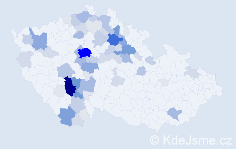 Příjmení: 'Kunt', počet výskytů 255 v celé ČR