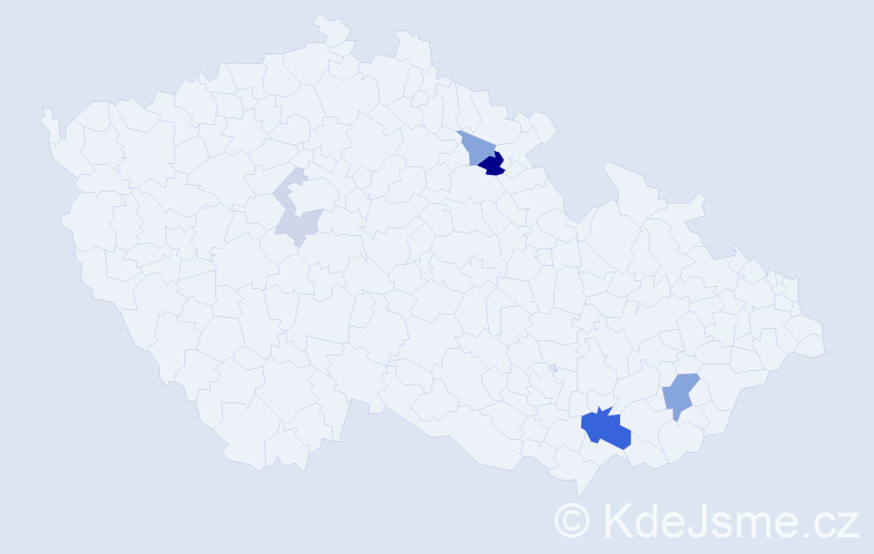 Příjmení: 'Chimiak', počet výskytů 13 v celé ČR