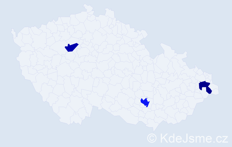 Příjmení: 'Koháry', počet výskytů 4 v celé ČR