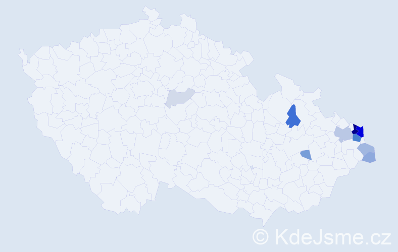 Příjmení: 'Dworok', počet výskytů 44 v celé ČR