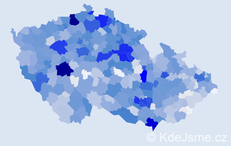 Příjmení: 'Poláková', počet výskytů 7090 v celé ČR