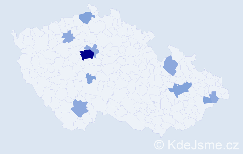 Příjmení: 'Day', počet výskytů 21 v celé ČR