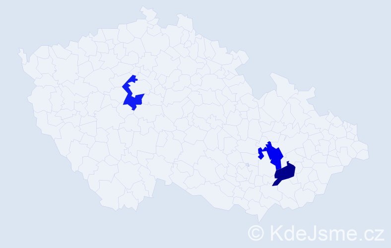 Příjmení: 'Konstacká', počet výskytů 3 v celé ČR