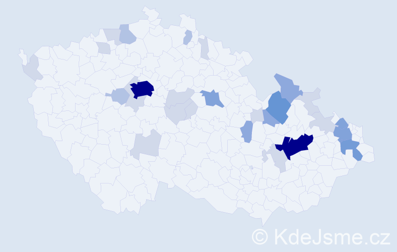 Příjmení: 'Brix', počet výskytů 83 v celé ČR