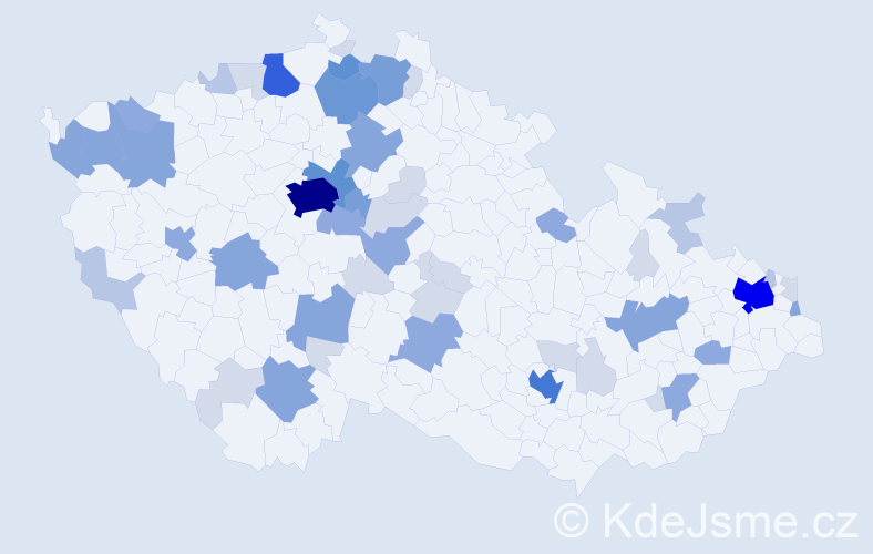 Příjmení: 'Špak', počet výskytů 163 v celé ČR