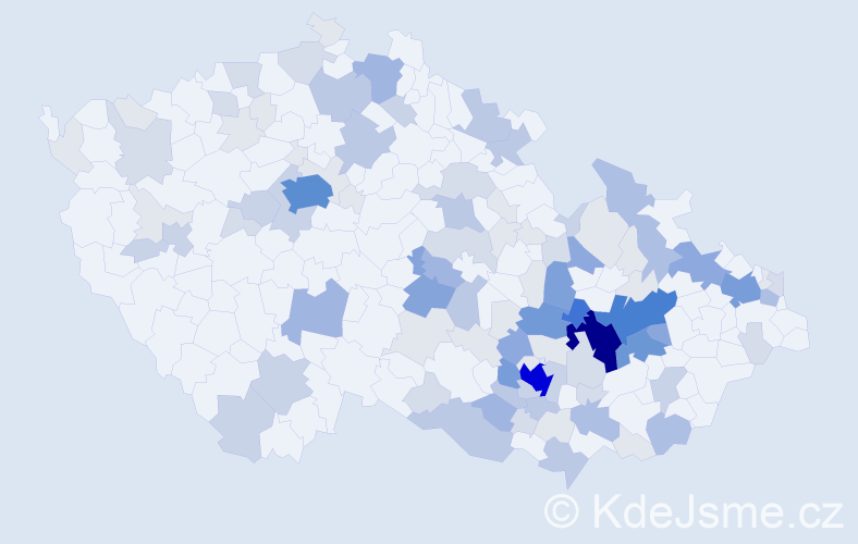 Příjmení: 'Antl', počet výskytů 390 v celé ČR