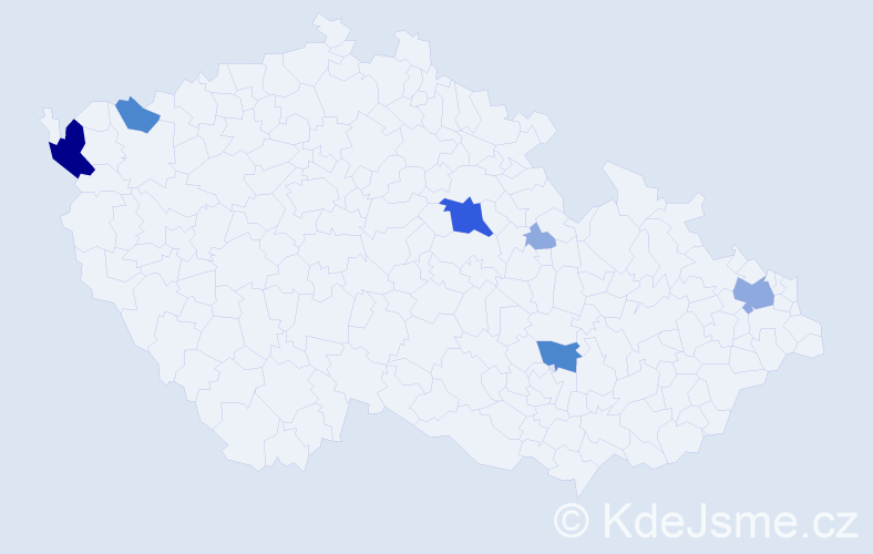 Příjmení: 'Blasl', počet výskytů 14 v celé ČR