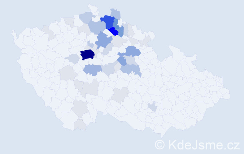 Příjmení: 'Nejedlová', počet výskytů 176 v celé ČR
