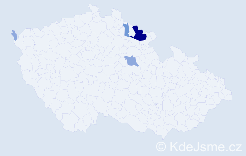 Příjmení: 'Klázar', počet výskytů 14 v celé ČR