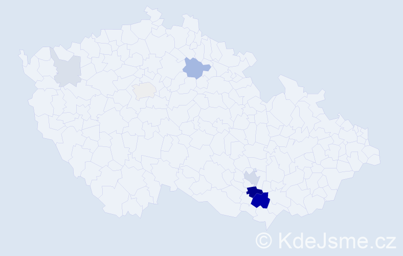 Příjmení: 'Krišpín', počet výskytů 25 v celé ČR