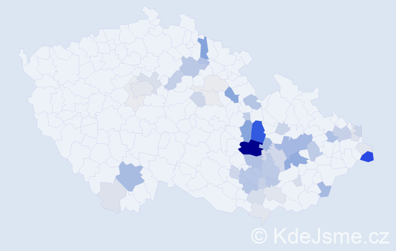 Příjmení: 'Geršl', počet výskytů 171 v celé ČR