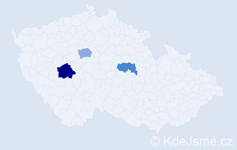 Příjmení: 'Caisek', počet výskytů 11 v celé ČR