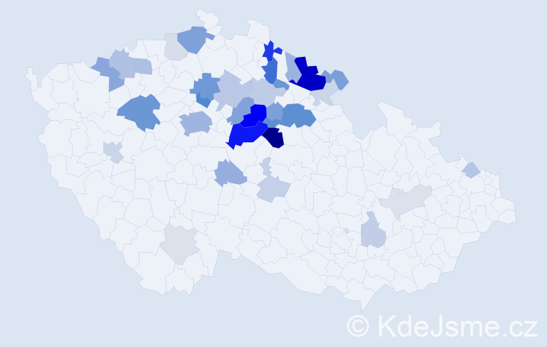 Příjmení: 'Posejpalová', počet výskytů 110 v celé ČR