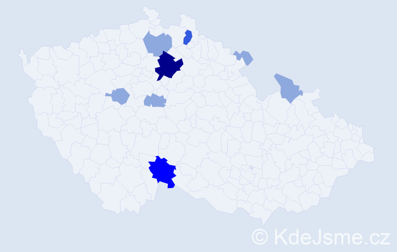 Příjmení: 'Sekelská', počet výskytů 17 v celé ČR