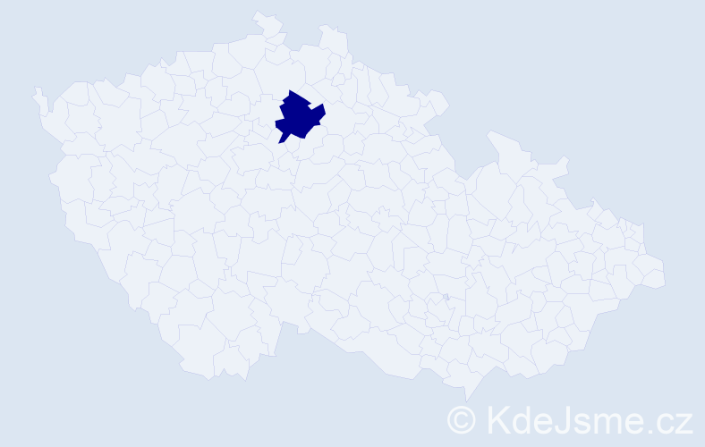 Příjmení: 'Erdeli', počet výskytů 1 v celé ČR