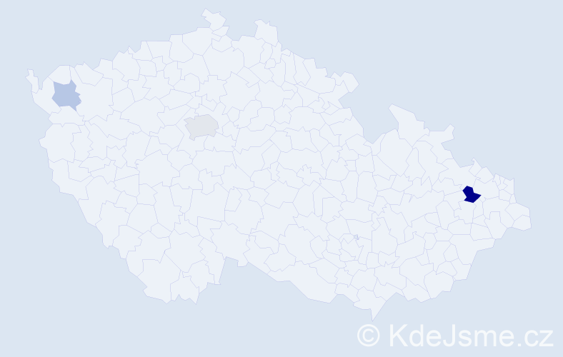 Příjmení: 'Latura', počet výskytů 6 v celé ČR