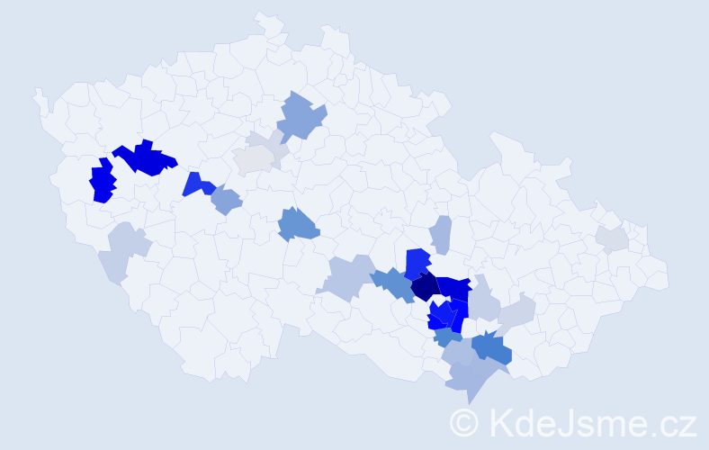 Příjmení: 'Knecht', počet výskytů 113 v celé ČR