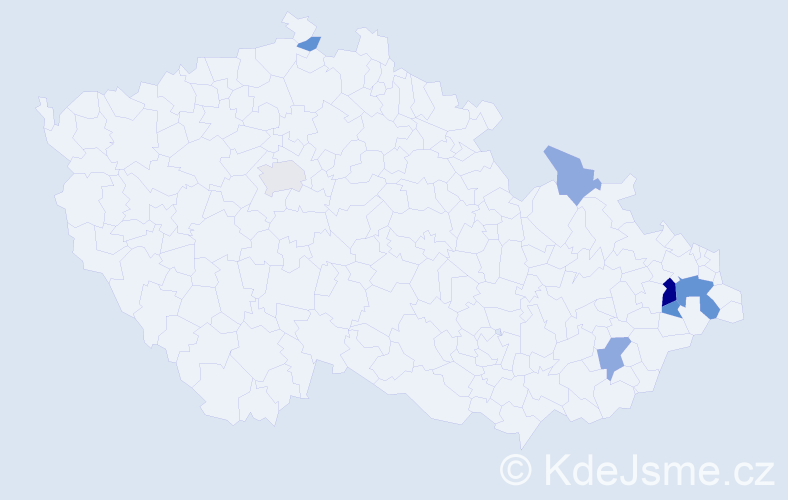 Příjmení: 'Wesleyová', počet výskytů 16 v celé ČR