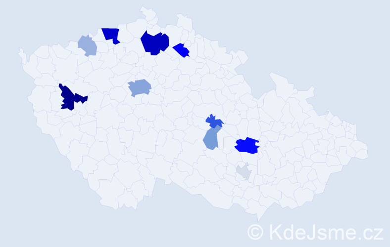 Příjmení: 'Seko', počet výskytů 36 v celé ČR