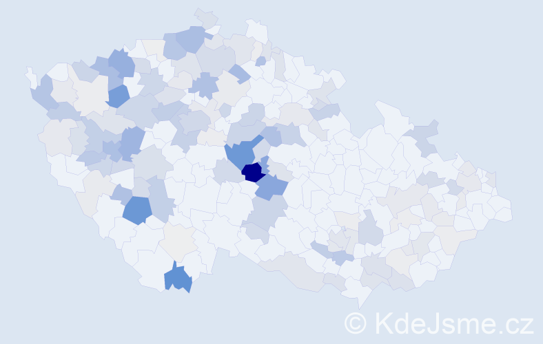 Příjmení: 'Kozlíková', počet výskytů 472 v celé ČR