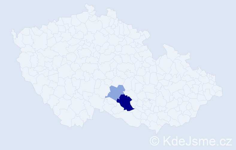 Příjmení: 'Kenovská', počet výskytů 5 v celé ČR