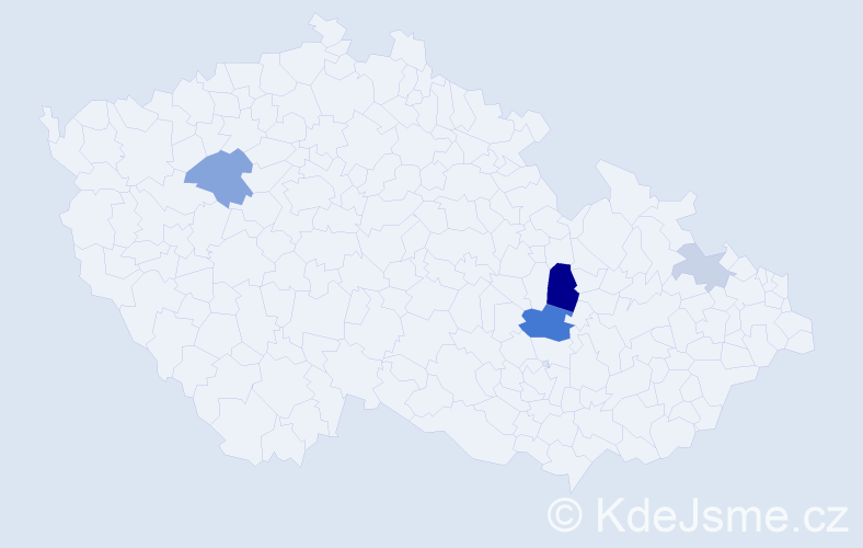 Příjmení: 'Baranoková', počet výskytů 11 v celé ČR